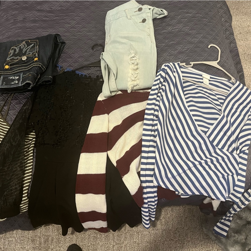 I’m selling this whole lot of clothes and fun stuff for $170